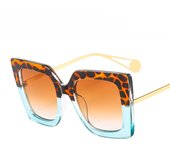 Nuevas gafas de sol de moda, gafas de sol cuadradas grandes para mujeres hermosas europeas, gafas planas de moda al por mayor