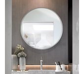 Espejo redondo de aleación de aluminio de estilo nórdico de 30 cm, espejo de maquillaje de pared de estilo europeo