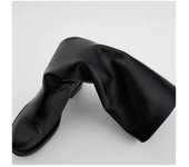 Nuevas Botas De Otoño Para Mujer, Botas De Cuero Retro Marrón, Botas De Caballero Altas De Cabeza Redonda