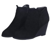 New Autumn Women's Shoes Leopard Print High Heel Wedge Heel Martin Boots