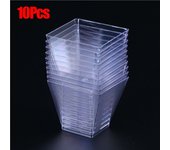 10/30/50Pcs 60ml Disposable Plastic Cups Clear Portion Transparent Trapezoidal Food Container for Jelly Yogurt Mousses Dessert