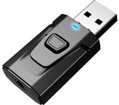 Transmisor receptor Bluetooth 4 en 1, USB con micrófono, llamadas manos libres, adaptador de Audio inalámbrico estéreo RCA de 3,5mm para coche, TV y PC