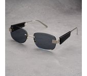 Gafas de sol gruesas de alto valor gafas de sol faciales cuadradas de metal para hombres y mujeres moda tendencia anti ultravioleta