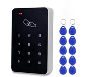 Lector de tarjetas de Control de acceso de teclado independiente, manos RFID, teclado Digital + 10 etiquetas EM4100 para sistema seguro de hogar/fábrica