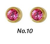 1 Pair surgical steel  cz gem earring piercing unit silver color body piercing jewelry 16g stud tragus cartilage