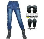 Nueva cremallera doble estilo metálico Motocross Moto Pantalones Hombres para mujer Jeans para montar al aire libre Con Equipo de protección Pantalones de motocicleta