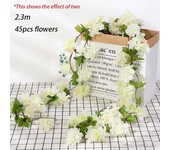 Pink  Artificial wers Cherry Blossoms Vines Garden Arch r  wer Garland Wedding Party Home ration