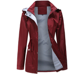 Autumn and winter, oversized coat, raincoat, detachable hat, women's windbreaker
