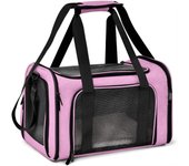 Transportín plegable para mascotas, funda de transporte para perros, correa de hombro ajustable, almohadilla de forro polar extraíble, bolsa para gatos, Protección de Privacidad, cara suave