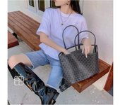 New Goyar women's commuter tote bag, Y-letter printed large-capacity single-shoulder hand-held mommy bag