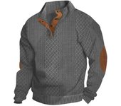 Primavera y otoño de los hombres de cuello alto de manga larga Casual suéter al aire libre Jacquard suéter de punto