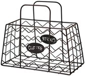 Practical Large Capacity Coffee Pod Basket Hollow-carved Simple Coffee Storage Basket Anti-rust Metal Fruit Basket Living Room