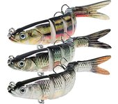 Multi Joint Bait 3PCS/lot Swimbait Slow Sinking Bionic 8 Segment Swimming Vibe Pesca Bass Treble Hook Fishing Tackle Hard Lure
