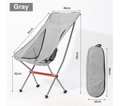 Camping Folding Chair Durable Full Metal Bracket Large Size Beach Waterproof Portable High Quality Outdoor Furniture Moon Chair
