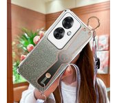 OPPO Reno11F 5G Reno10 Reno8Lite Reno8Pro Multifunctional Plating Phone Case with Wrist Strap and Lanyard Reno7