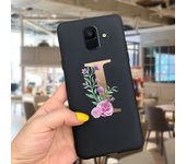 Samsung Galaxy A6 Plus 2018 Case Cute Letter Flower Soft Silicone Cover For Samsung A6 2018 A 6 A6Plus Back Protective Cases