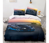 Sports Car King Queen Duvet Cover Cool Colorful Supercar Pattern Bedding Set for Men Adult Race Car 2/3pcs Polyester Quilt Cover