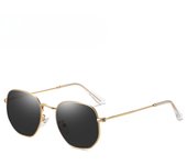 Nuevas gafas de sol polarizadas poligonales con estilo, montura de gafas anti-azules de metal