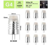10pcs G4 LED Bulb 2W 3W AC DC12V 24V 2835 SMD Dimmable Warm Cold White 360 Degree Angle Chandelier Light Replace Halogen Lamp
