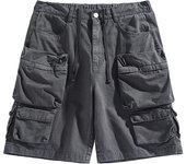 Summer Pure Cotton Men Shorts Comfort Breathable Multiple Pockets Motion Cargo Shorts New Solid Fashion Denim Shorts Men