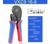 Tubular Terminal Crimping Tool Crimping Pliers HSC8 6-4A 0.25-10mm²/6-6A 0.25-6.0mm² Hand Tool Mini Wire Ferrule Fixture Kit