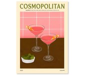 Retro Cocktail Canvas Painting Pasta Juice Martini Whiskey Sour Wall Art Posters Living Room Kitchen Interior Decor Painting