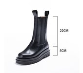 Nuevas botas de chimenea de cuero botas de plataforma caballero chelsea