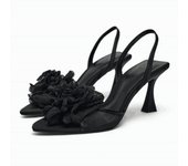 Women Sandals Summer Pointed Toe Transparent Heeled Pumps Fashion Female Wedding Shoes New Rhinestone Bow Stiletto Heels