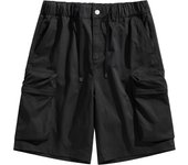 New Solid Multiple Pockets Men Cargo Shorts Summer Fashion Comfort Casual Shorts Outdoor Loose Breathable Sports Shorts Men