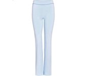 iamgia blue cotton zipper hooded long sleeved high stretch top low waist micro flared pants for women 2024