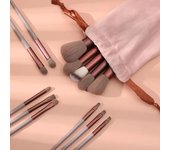 Set De 13 Pinceles De Maquillaje Para Mujer Pincel Para Sombra Base Rubor Pincel De Mano Suave Herramientas De Belleza Con Bolsa