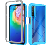 For TCL 30 20 20s 202l 10l Xe PLUS Pro 5G huella dactilar silicona antideslizante de marco translúcido antisísmica funda de