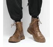Martin botas de los hombres nuevo verano negro casual botas de cuero