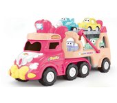 Camión de Juguetes, Camion Transportador de Coches con Sonido y Luces, Regalo para Niño y Niña de 2 3 4 Años