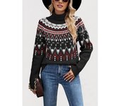 Autumn and Winter New 2024 Loose Mid-length Knitted Sweater European and American Women's Sweater