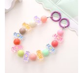 Hanging Jewelry Bear Bead Phone Strap Tulip Pendant Mobile Phone Bead Chain Charm Anti Loss Mobile Phone Lanyard Jewelry