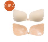 Sujetador push up sujetador adhesivo sin espalda sujetador sin tirantes reutilizable con efecto push & lift up taza A