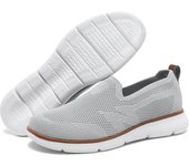 Mens Slip on Mules Lightweight Walking Shoes Non Slip Breathable Seakers Gray