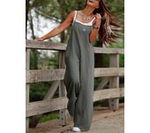 2025 hot selling solid color women's casual pants jumpsuit