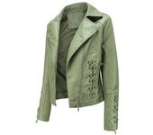 2023 Fashion New Rock and Roll Jacket Piie Cleaning Single PU Leather Motorcycle Temale Women's Leat