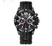 Marca suiza multifuncional nuevo reloj para hombre reloj de cuarzo con banda de silicona