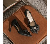 2024 new style women's shoes/sandals/high heels/stilettos/pointed toes/spring/summer/autumn/winter/banquet/wedding/work/leather/Apricot