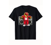 HIP HOP TEDDY BEAR Hip Hop Anniversary Graffiti Boombox T-ShirtDad Gift Soft And Comfortable Round Neck Short Sleeve - 2138g