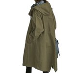 Abrigo de mujer, estilo casual de otoño, gabardina, temperamento de media longitud de mujer, cintura y abrigo de manga larga