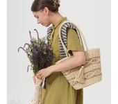 Women's Pa shoulder hand woven bag, summer  beach bag