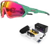Gafas de Ciclismo Polarizadas con 1 Lente O 5 Lentes Intercambiables TR90 Gafas de Sol Deportivas Mujeres Hombres K9408