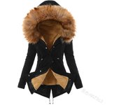 Abrigos cálidos con capucha para mujer, Ropa de mujer de moda chaquetas casuales de moda, abrigo femenino, Otoño e Invierno