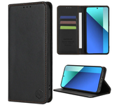 Wallet Skin Friendly Strong Magnetic Card Slot Flip Leather Case For Xiaomi Redmi Note 13 Pro+ 12 12S 11 11S 10 9 Pro 8T 7 Cover
