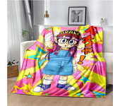 Cute Anime DR S-Slump A-Arale Blanket Super Soft Cartoon kawaii Blanket for Travel Bedding Couch Sofa Bed Blanket Birthday Gift