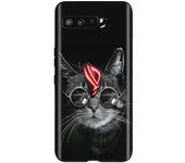 Case for ASUS ROG Phone 3 ZS661KS Case Black Matte Silicone Back Cover Phone Cases For ASUS zs661ks Flowers Fashion Bumper Capa